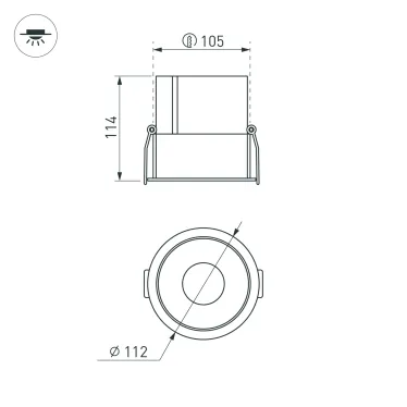 Светильник MS-ATLAS-BUILT-R112-35W Day4000 (BK-BK, 30 deg, 230V) (Arlight, IP20 Металл, 5 лет) | 035463 | Arlight