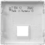 Valena LIFE Лицевая панель для одиночных телефонных/информационных розеток Алюминий