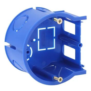 Подрозетник концевой UniPost 68х45мм для твердых стен синий IP30 (160/3200)