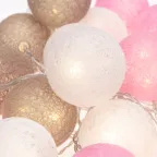 Тайские фонарики «Вельвет» 3,5 м, прозрачный ПВХ, 20 LED, теплый белый, питание 2 х АА (батарейки не в комплекте) | 303-087 | NEON-NIGHT