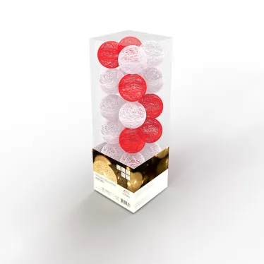 Тайские фонарики Магия 3,5 м, прозрачный ПВХ, 20 LED, теплый белый, питание 2 х АА (батарейки не в комплекте) | 303-088 | NEON-NIGHT