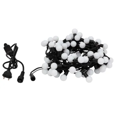 Гирлянда "Мультишарики" Ø23 мм, 10 м, черный ПВХ, 80 диодов, цвет RGB | 303-519 | NEON-NIGHT
