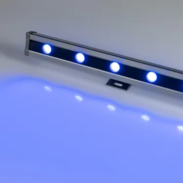 Прожектор светодиодный архитектурный AR-LINE-1000L-48W-24V RGB-Day4000 (Grey, 15x45 deg, DMX512) | 027282 | Arlight