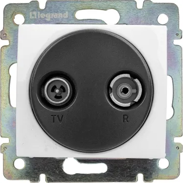 VALENA Розетка телевизионная TV-FM звезда в рамку белая