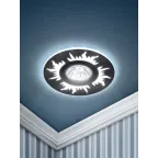 Светильник точечный встраиваемый DK LD30 BK декор cо светодиодной подсветкой MR16, 220V, max 11W, черный | Б0036498 | ЭРА