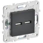 SKANDY Розетка USB A+A 3,1А SK-R15T титан IEK