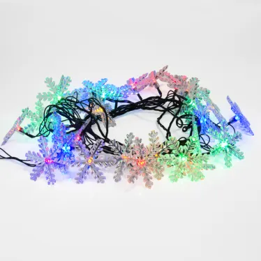 Гирлянда светодиодная "Снежинки" 30 LED МУЛЬТИКОЛОР 4,4 метра с контроллером | 303-065 | NEON-NIGHT