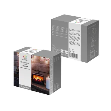 Декоративный камин "Сканди" с эффектом живого огня 18х9х16 см, батарейки 3хС (не в комплекте) | 511-033 | NEON-NIGHT