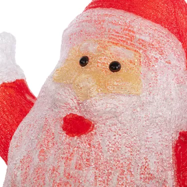 Акриловая светодиодная фигура Приветствующий Санта Клаус 76х47х120 см, IP65, понижающий трансформатор в комплекте | 513-183 | NEON-NIGHT