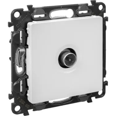 Valena LIFE Розетка ТВ оконечная 10дБ 0-862 МГц С лицевой панелью Белая