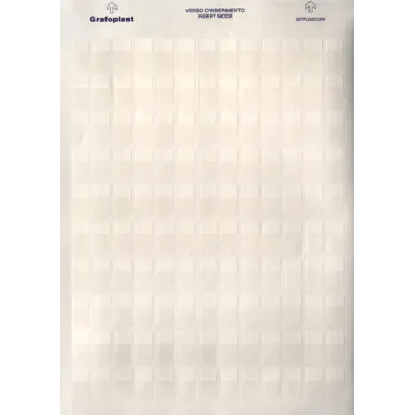 Самоламинирующаяся маркировка для проводов и кабелей 3-4мм. Полиэстер. Желтая (130 шт. на пластине, упак. по 10 листов)