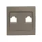 Валенсия лицевая панель розетки RJ-45 2-местная кашемир