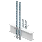 Обжимной комплект монтажных профилей тип 2 , обхват конструкции габаритами 350 на 440 мм , высота подвесной рамы-профиля 800 мм ,для крепления 2 оболочек одного типоразмера винтами din 84 M6X40 8 шт. , горячеоцинкованный