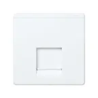 Адаптер на 1 RJ45(12) 75528-, 75540-, 75541-, 75544-39, широкий, шторки, S27, белый