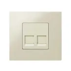 Адаптер на 2 RJ45(12) 75528- 75540- 75541- 75544-39 широкий шторки S27 слоновая кость