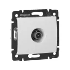 VALENA Розетка телевизионная TV звезда в рамку белая 1.5дБ