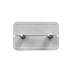 Вилка плоская без заземления белая 10А 250 В Proxima