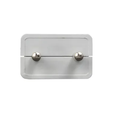 Вилка плоская без заземления белая 10А 250 В Proxima