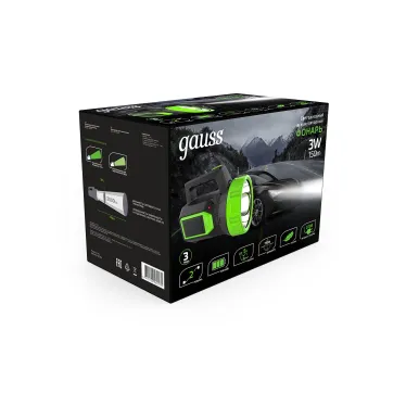 Фонарь прожекторный светодиодный GFL604 3W 150lm lead acid 900mAh LED 1/10/40 | GF604 | Gauss