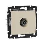 VALENA Розетка телевизионная TV проходная в рамку слоновая кость 14дБ