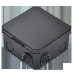 Коробка расп. КМ41256 100х100х50мм о/к IP54 8 вв. черная