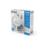 Светильник светодиодный пылевлагозащищенный для ЖКХ IP54 D176*76 12W 1000lm 6500K ECO 2.0 круглый 1/12 | 141411312 | Gauss