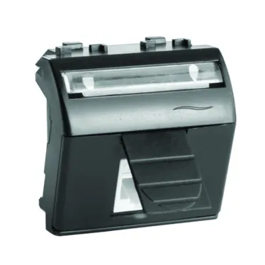 Розетка USB 3.0 со шторкой Brava черная 2 модуля