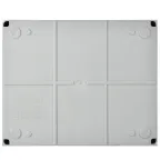 Коробка КМ41276 распаячная для открытой проводки 240х195х90мм IP55 (RAL7035 прозрачный красный кабельные вводы 5 шт)