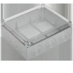 Коробка КМ41276 распаячная для открытой проводки 240х195х90мм IP55 (RAL7035 прозрачный красный кабельные вводы 5 шт)