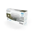 Светильник светодиодный пылевлагозащищенный для ЖКХ Elementary овал 8W 700lm 6500K 160-260V IP65 160*90*46мм белый LED 1/40 | 161411308 | Gauss