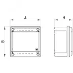 Коробка пластиковая FS с гладкими стенками и клеммниками IP56 100х100х50мм 6р 450V 6A 4мм.кв