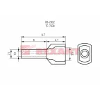 Наконечник штыревой втулочный изолир F-8 мм 2х0.75 кв мм (НШВи(2) 0.75-8хНГи2 0,75-8), REXANT