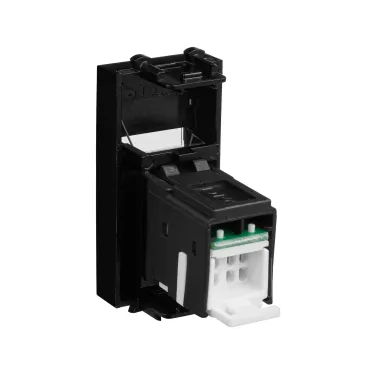 Компьютерная розетка "Черный квадрат" "Avanti" RJ-45 модульная, кат. 6, 1 мод | 4402291 | DKC