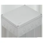 Коробка КМ41271 распаячная для открытой проводки 240х195х90мм IP44 (RAL7035 кабельные вводы 5 шт)