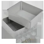 Коробка КМ41274 распаячная для открытой проводки 240х195х165мм IP55 (RAL7035 кабельные вводы 5 шт)