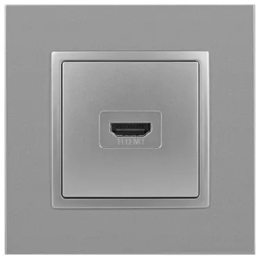 Розетка HDMI, Эра Elegance, алюминий, 14-3114-03