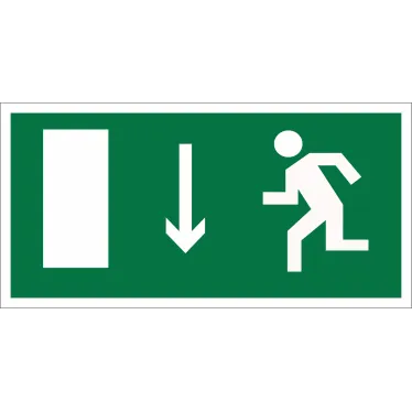 Пиктограмма (Пластина)  "Указатель двери эвакуационного выхода (лев.)"  BL-2010В.E10 для BRIZ, VOLNA, YANTA | a15034 | Белый свет