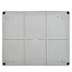 Коробка КМ41342 распаячная для открытой проводки 240х195х90мм IP55 (RAL7035 монтажная плата кабельные вводы 5 шт)