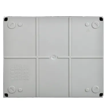 Коробка КМ41342 распаячная для открытой проводки 240х195х90мм IP55 (RAL7035 монтажная плата кабельные вводы 5 шт)