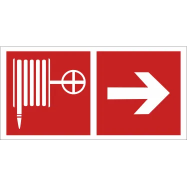 Знак безопасности BL-2010B.F31"Указ. движения к пожарному крану направо" | a18337 | Белый свет