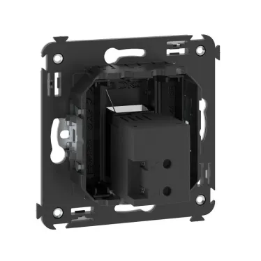 Avanti USB 2.0 розетка одинарная в стену, тип А-А, , Черный матовый