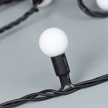 Светодиодная гирлянда ARD-BALL-CLASSIC-D23-10000-BLACK-80LED WARM (230V, 3.5W) | 025617 | Arlight