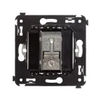 Avanti Розетка TV проходная в стену, , Черный матовый