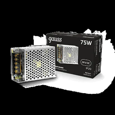 Блок питания для светодиодной ленты 75 Вт AC 100-264В Uвых 24В IP20 110х78х35мм Black Gauss