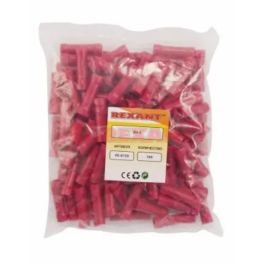 Гильза соединительная изолир L-32 мм 6-10 кв мм (ГСИ 10 ГСИ 6,0-10,0) красная, REXANT