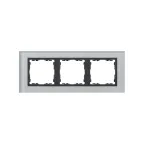 Рамка на 3 поста, S82N, серый - графит (стекло)