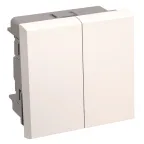 Выключатель двухклавишный на 2 модуля ВК1-22-00-П