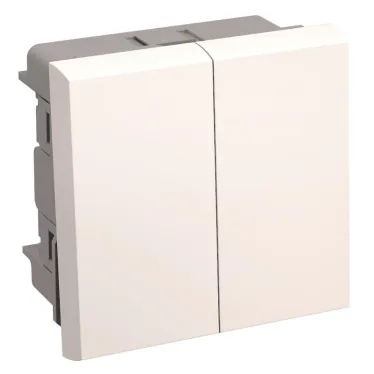 Выключатель двухклавишный на 2 модуля ВК1-22-00-П