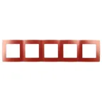 Рамка на 5 постов, Эра12, охра, 12-5005-24