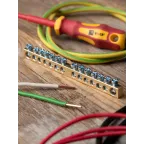 Шина нулевая с заземлением 63.14 латунь